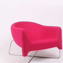 Cadeira de sofá de tecido de mobiliário de design de casa nova com perna de metal